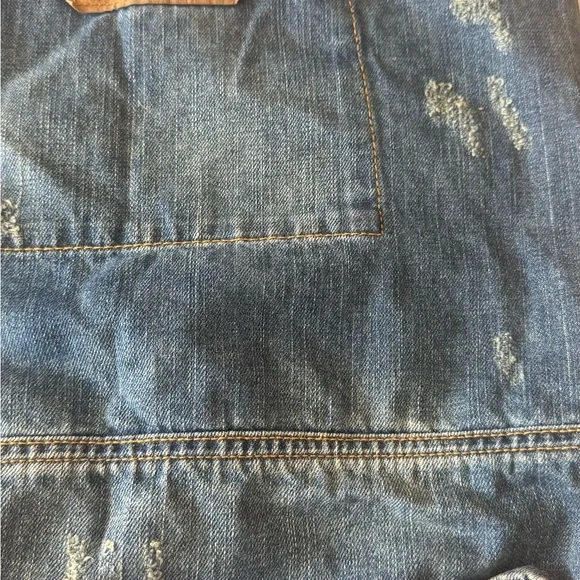 American Eagle Distressed Denim Tote Bag - Picture 7 of 10